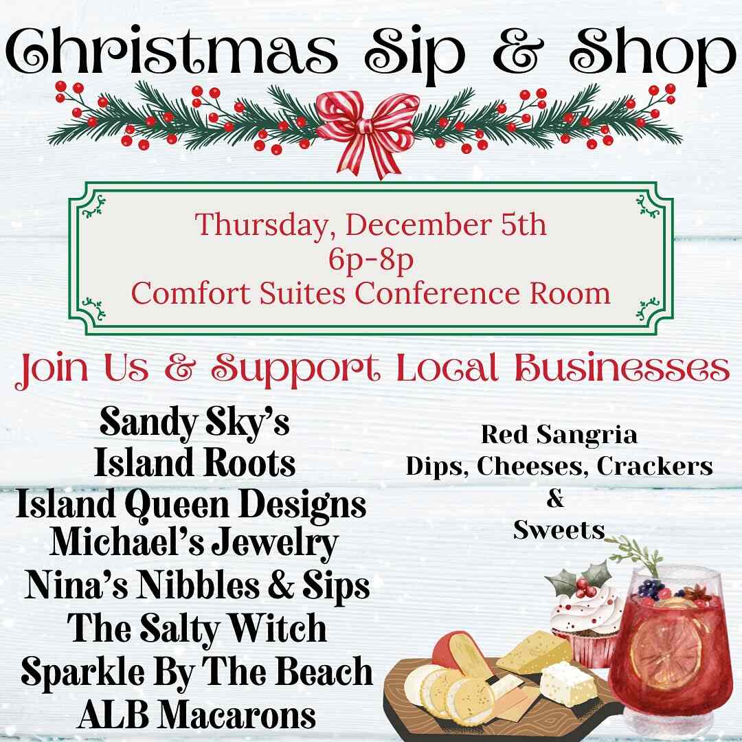Christmas Sip and Shop event